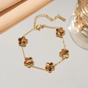 GOLD PLATED CLOVER BRACELET